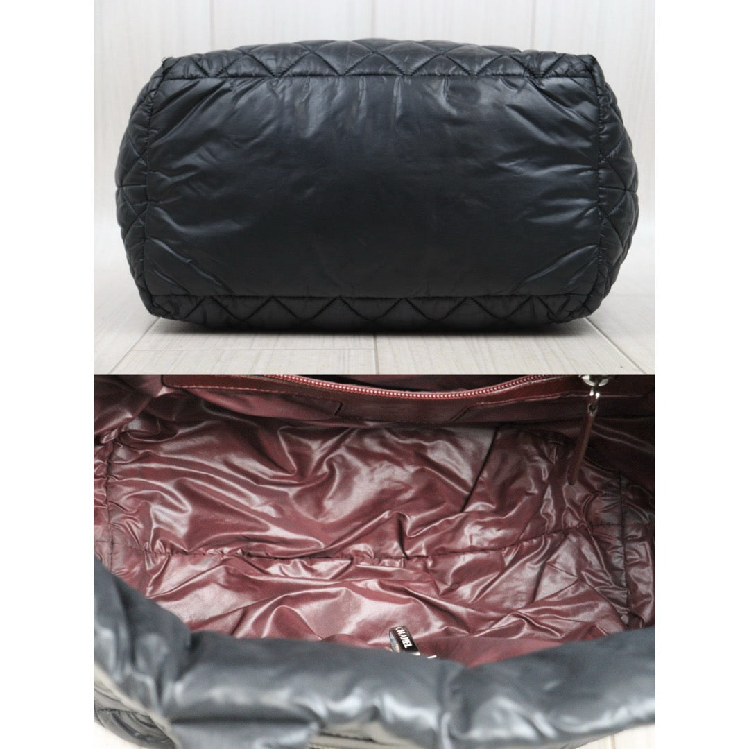Good ( Rank AB)｜ CHANEL COCO On Down Tote Bag PM Black Made in 2010-2011Year ｜25082707