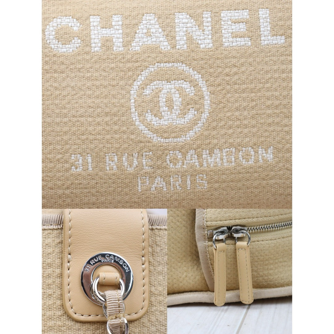 Very Good ( Rank A)｜ CHANEL Canvas  Bowling Bag Beige｜S24042502