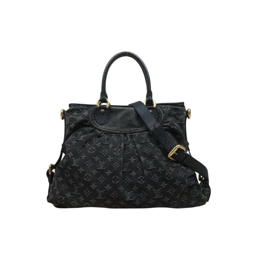 Good ( Rank AB)｜ LV Denim Monogram Black Tote Bag Shoulder Bag｜25122311
