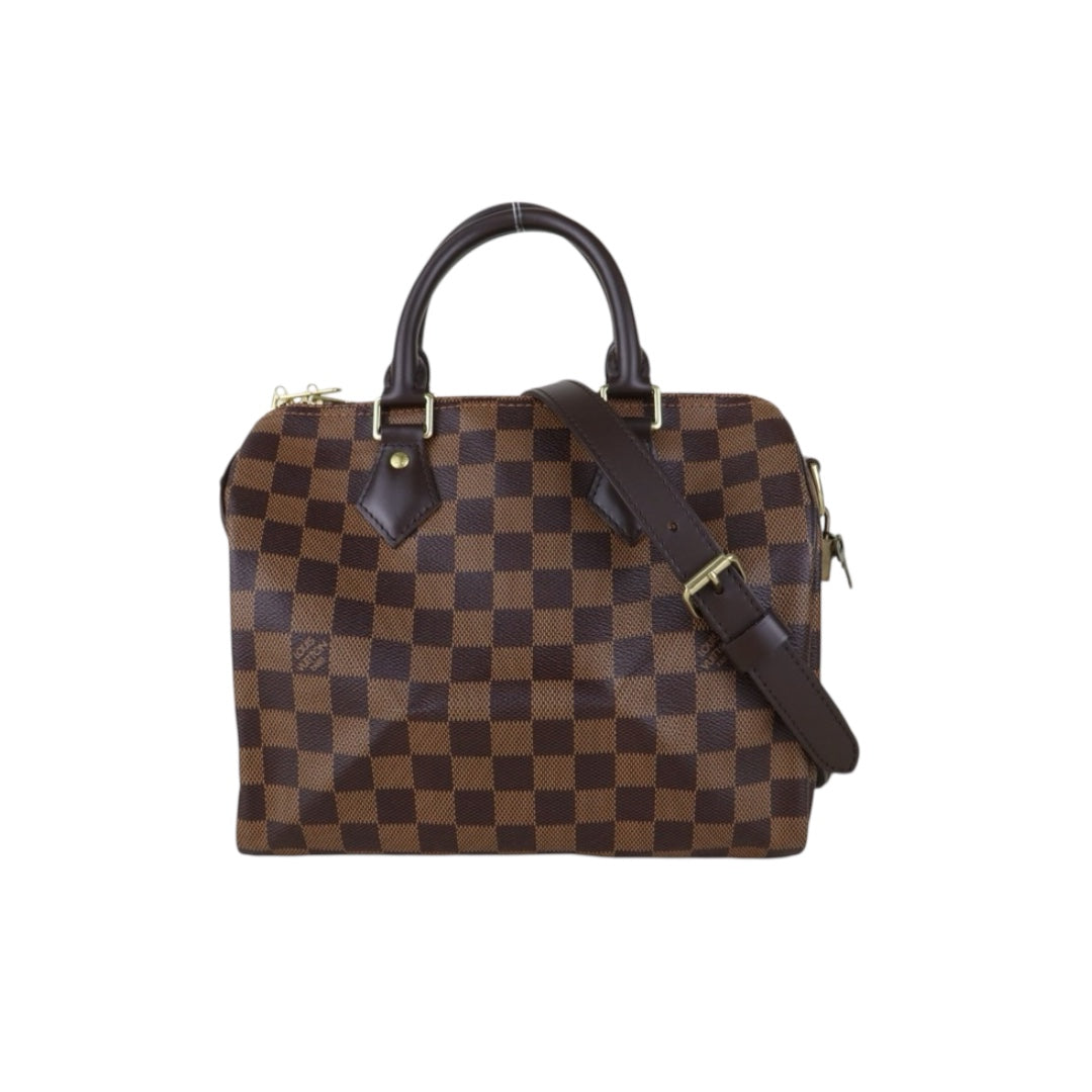 Include Entrupy Certificate of Authenticity｜Very Good ( Rank A) ｜ Louis Vuitton Damier Speedy 25 Hand Bag With Shoulder Strap｜S26072540