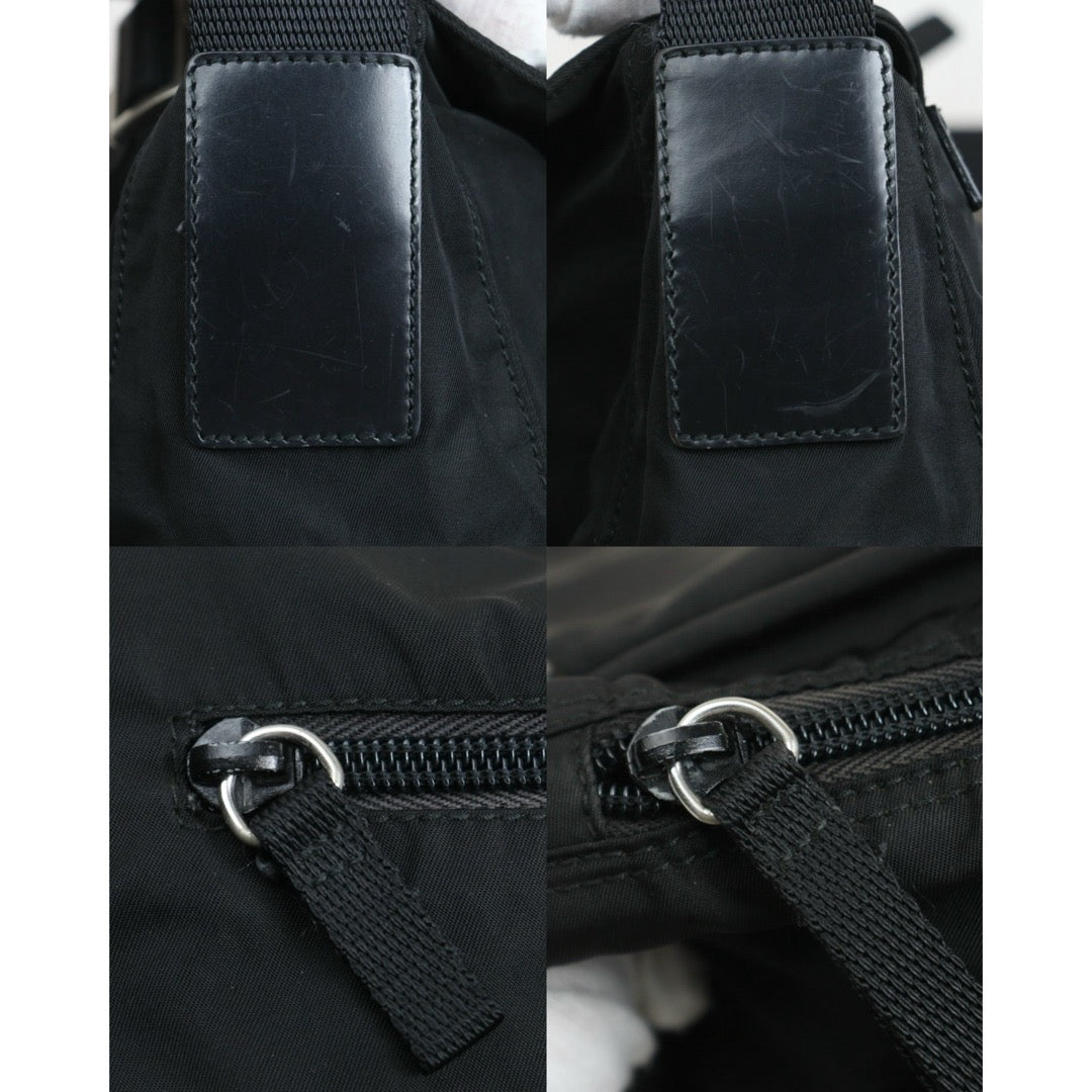 Include Entrupy Certificate of Authenticity｜Good ( Rank AB) ｜Prada  Nylon Black Shoulder Bag｜26092203