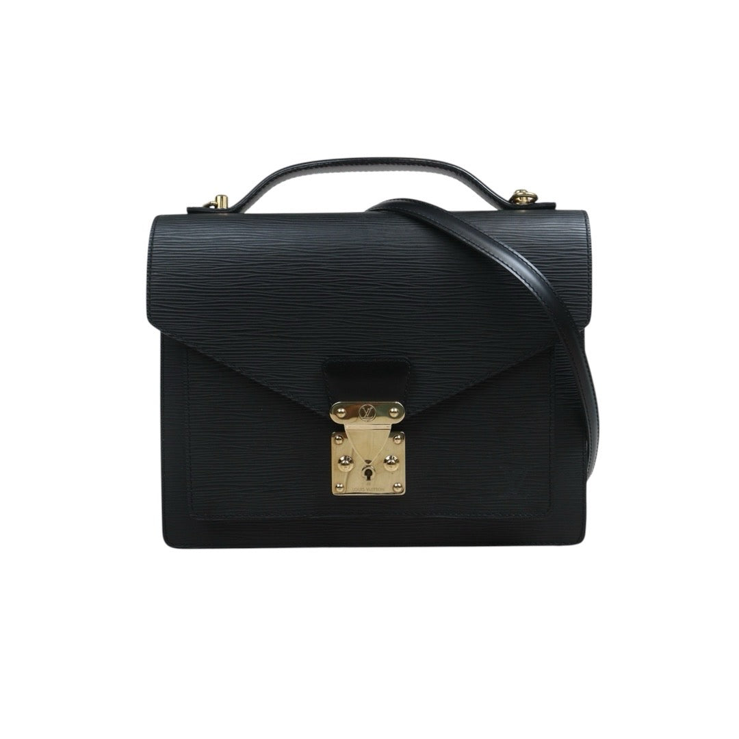 Include Entrupy Certificate of Authenticity｜Very Good ( Rank A)｜ Louis Vuitton Epi Capucines Monceau Handbag Shoulder Bag Black｜26072204