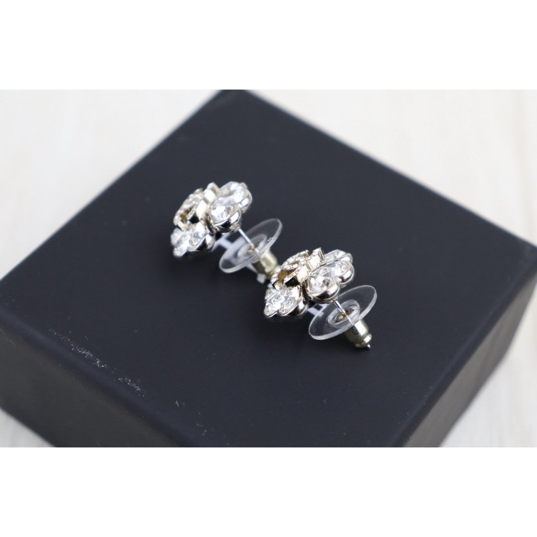 Very Good ( Rank A)｜ CHANEL  Coco Mark  Four leaf clover Rhinestone  Earrings ｜H25011105
