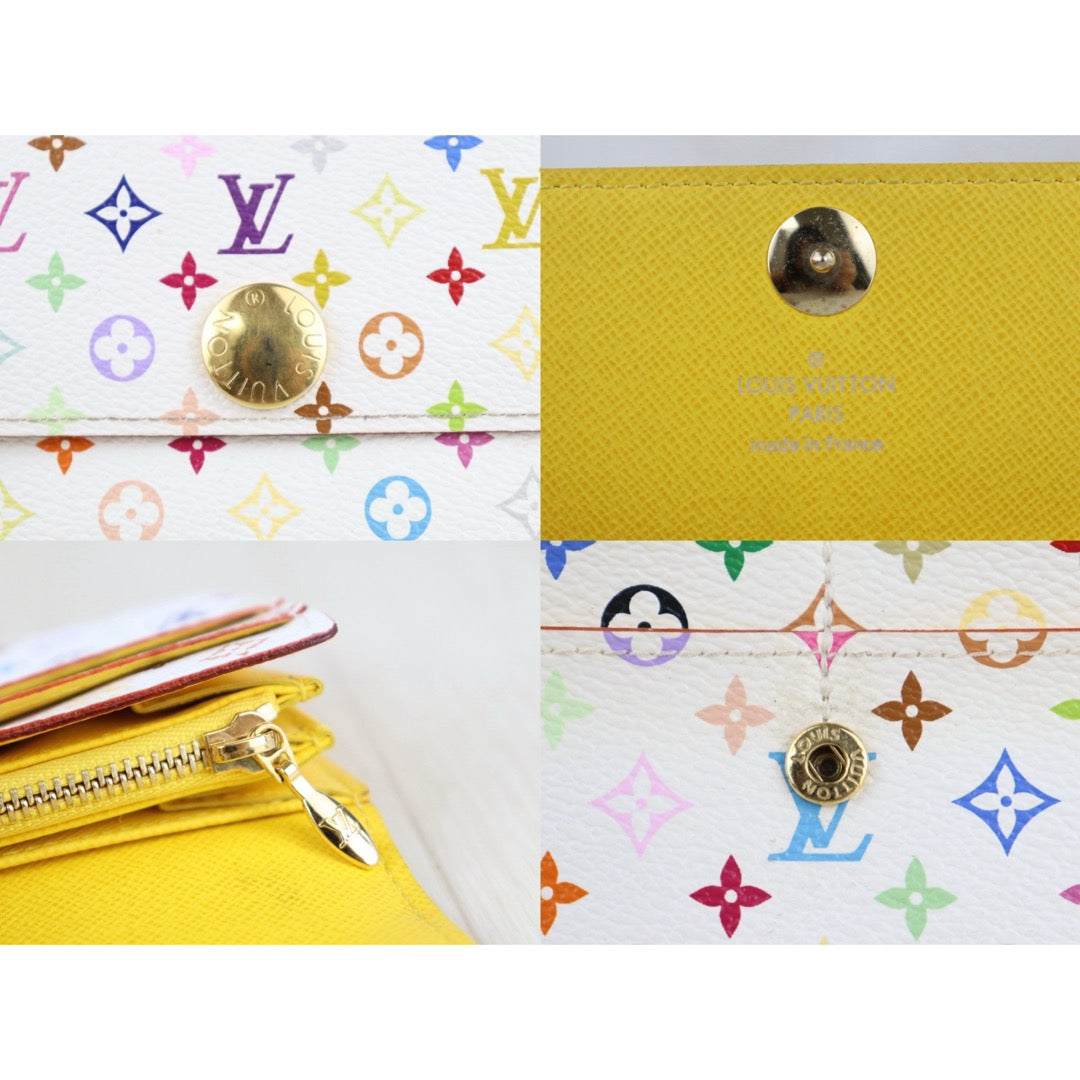 Include Entrupy Certificate of Authenticity｜Very Good ( Rank A)｜ Louis Vuitton Takashi Murakam Multi Monogram Long Style Wallet ｜S26062206