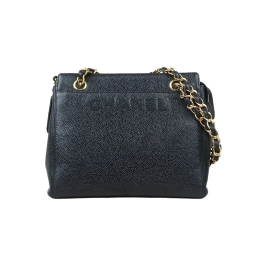 Rank A ｜Chanel Vintage Caviar Skin Black ShoulderBag  Made In 1997-1999Year｜24080107