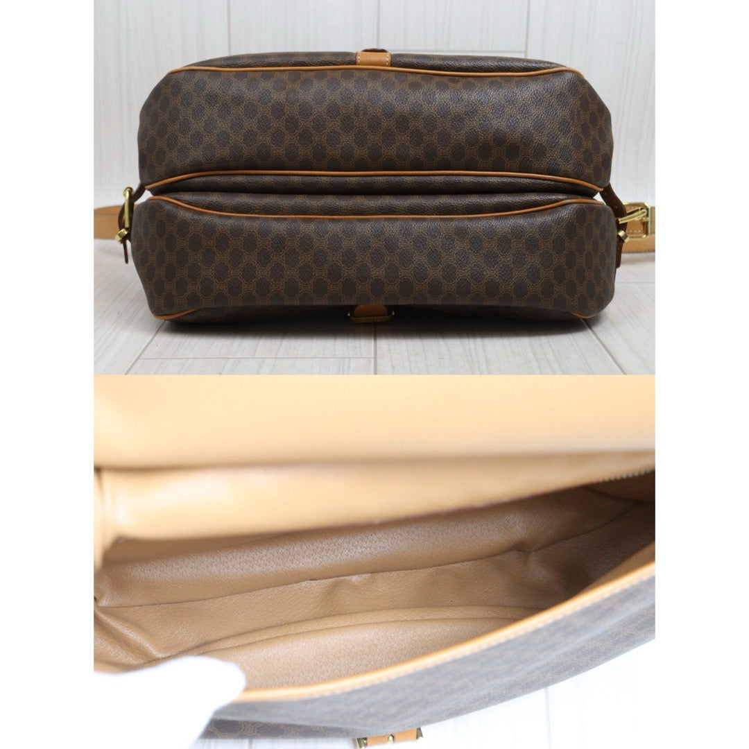Include Entrupy Certificate of Authenticity｜Very Good ( Rank A)｜ CELINE Macadam Saumur Shoulder Bag ｜26070318