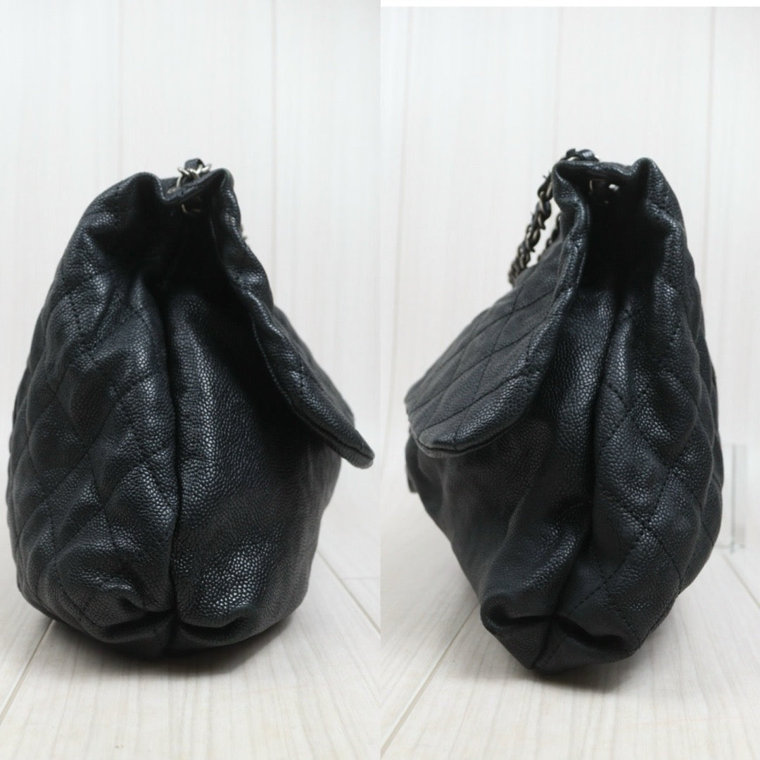 Include Entrupy Certificate of Authenticity｜Fair ( Rank B)｜ CHANEL Caviar Skin Matrasse Chain  Shoulder Bag Black Made In 2010- 2011Year｜S26052506