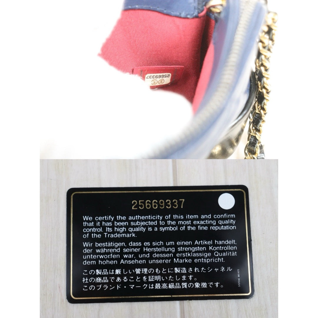 Include Entrupy Certificate of Authenticity｜Very Good ( Rank A)｜CHANEL Mini Gabrielle Aged Calfskin Shoulder Bag Dark Blue Made in 2018Year｜S26060610