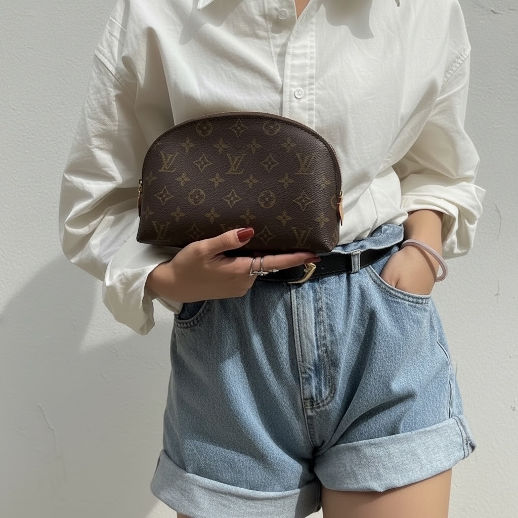 Include Entrupy Certificate of Authenticity｜Very Good ( Rank A) ｜Full Set Louis Vuitton Monogram Cosmetic Pouch｜S26040806