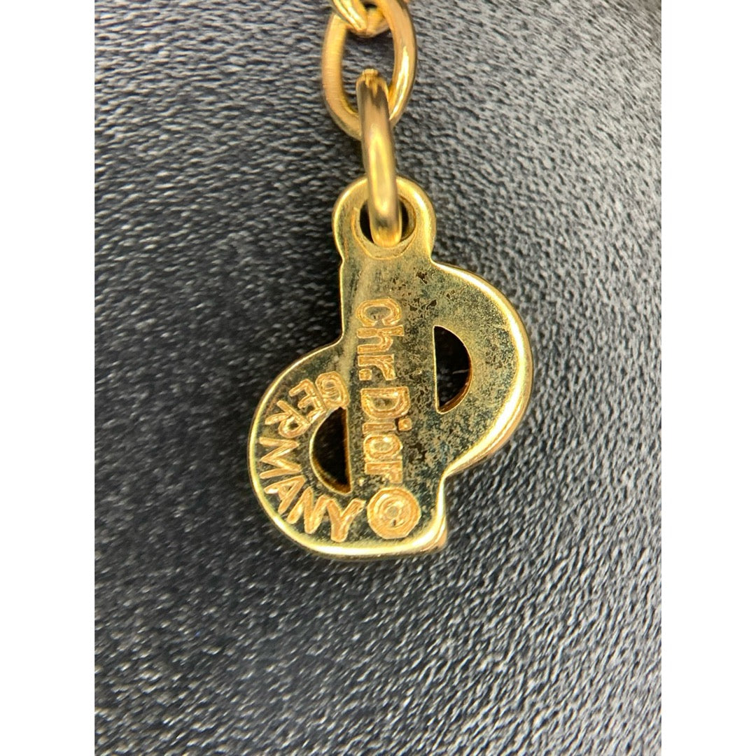 Very Good ( Rank A) ｜ Dior CD Heart Rhinestone Necklace ｜V25110623