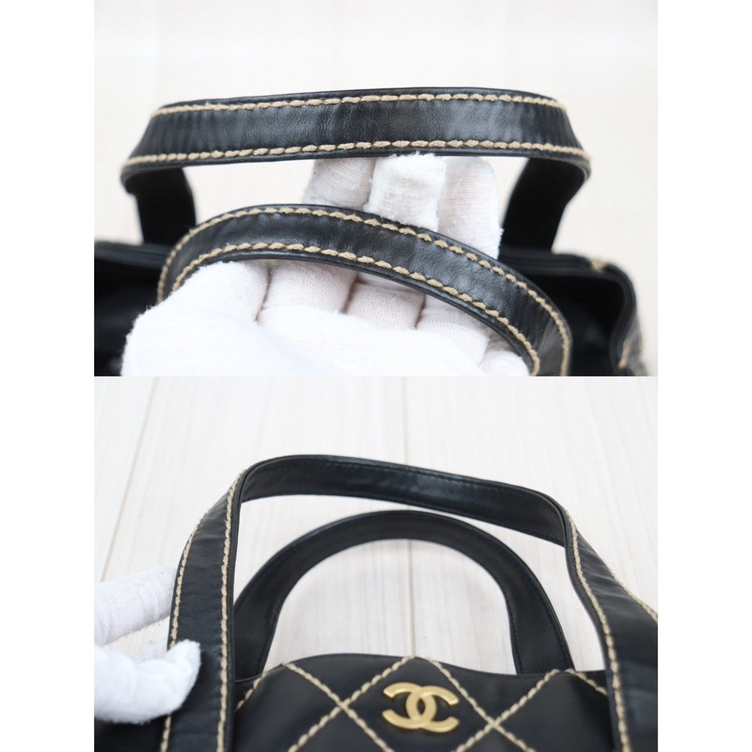 Rank AB｜ CHANEL Calf Leather Hand Bag Made In 2003～2004Year｜V24031228