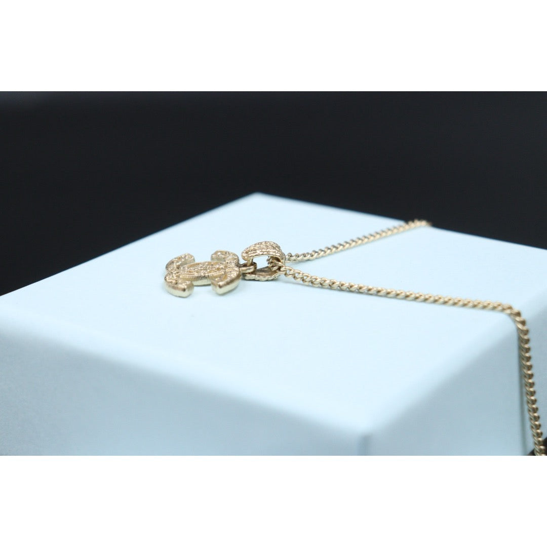 Very Good ( Rank A)｜CHANEL COCO Mark Hollow Design Necklace Golden｜V25070204