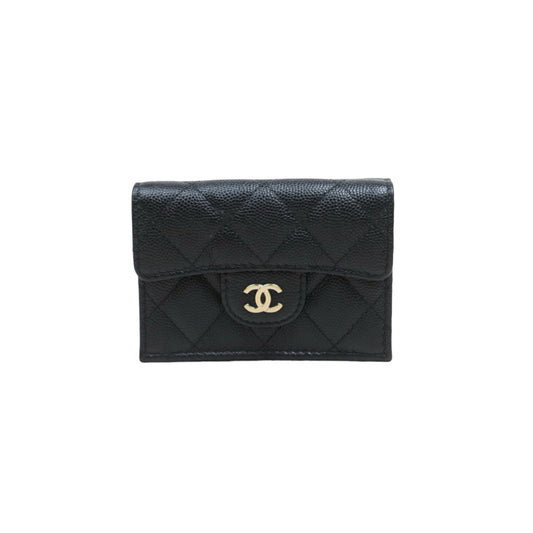 Include Entrupy Certificate of Authenticity｜Very Good ( Rank A)｜Full Set Chanel Caviar Skin Black Wallet Made In 2018-2019 Year ｜26061109