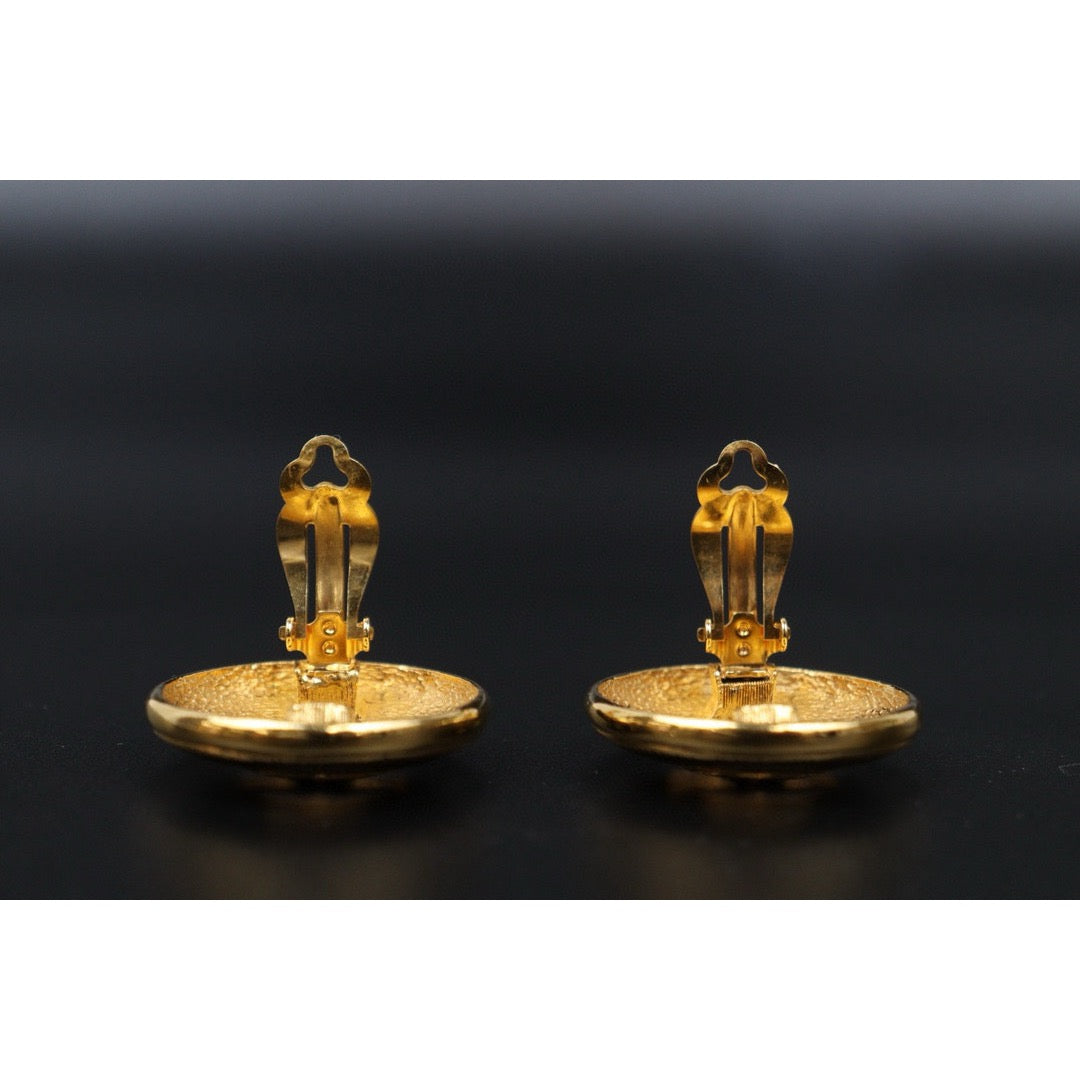 Very Good ( Rank A) ｜CHANEL Coco Mark Gold 24 Plated Earrings ｜S24112504