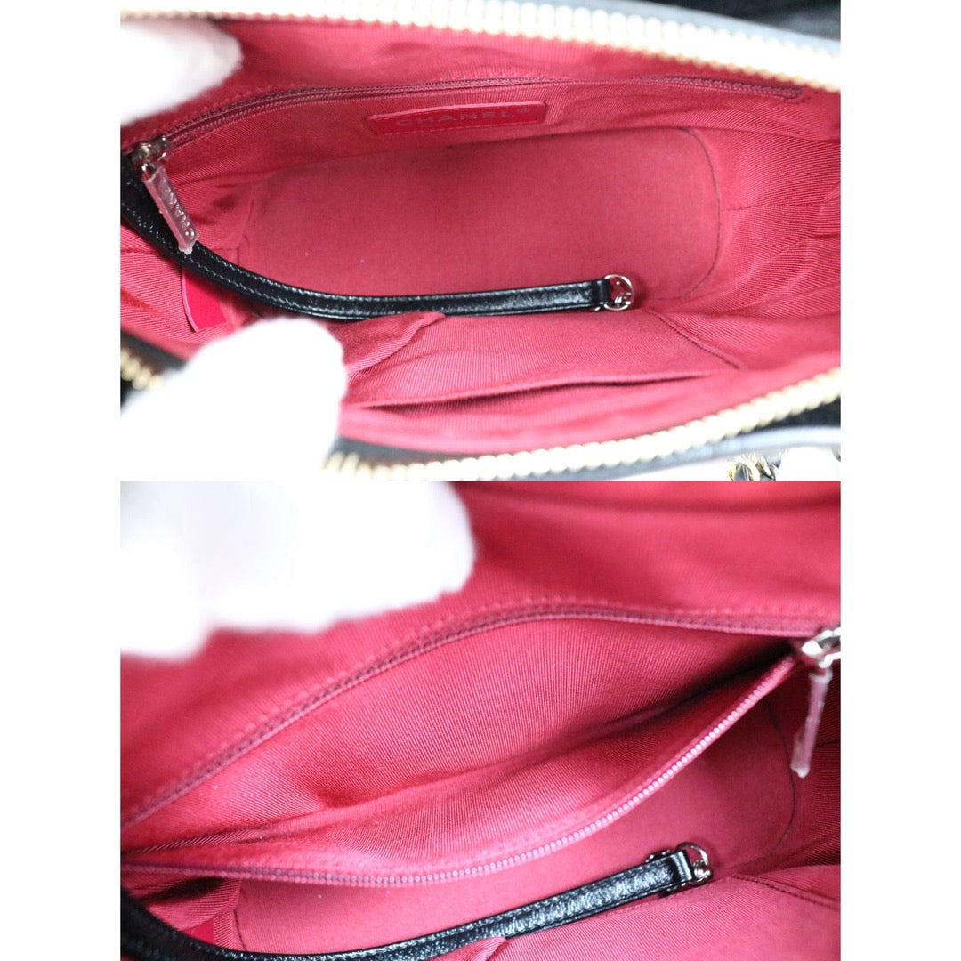 Include Entrupy Certificate of Authenticity｜Very Good ( Rank A) ｜CHANEL PM Gabrielle Calf Leather Shoulder Bag Black Made In 2020-2021Year｜S26051511