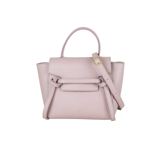 Very Good ( Rank A)｜CELINE Calf Leather Belt Pico Handbag Shoulder Bag Misty Rose｜S25112910