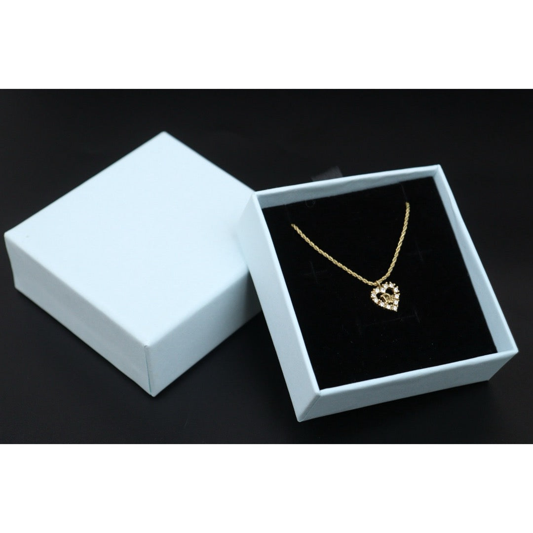 Good ( Rank AB) ｜ Dior Heart Rhinestone Necklace ｜V25071016