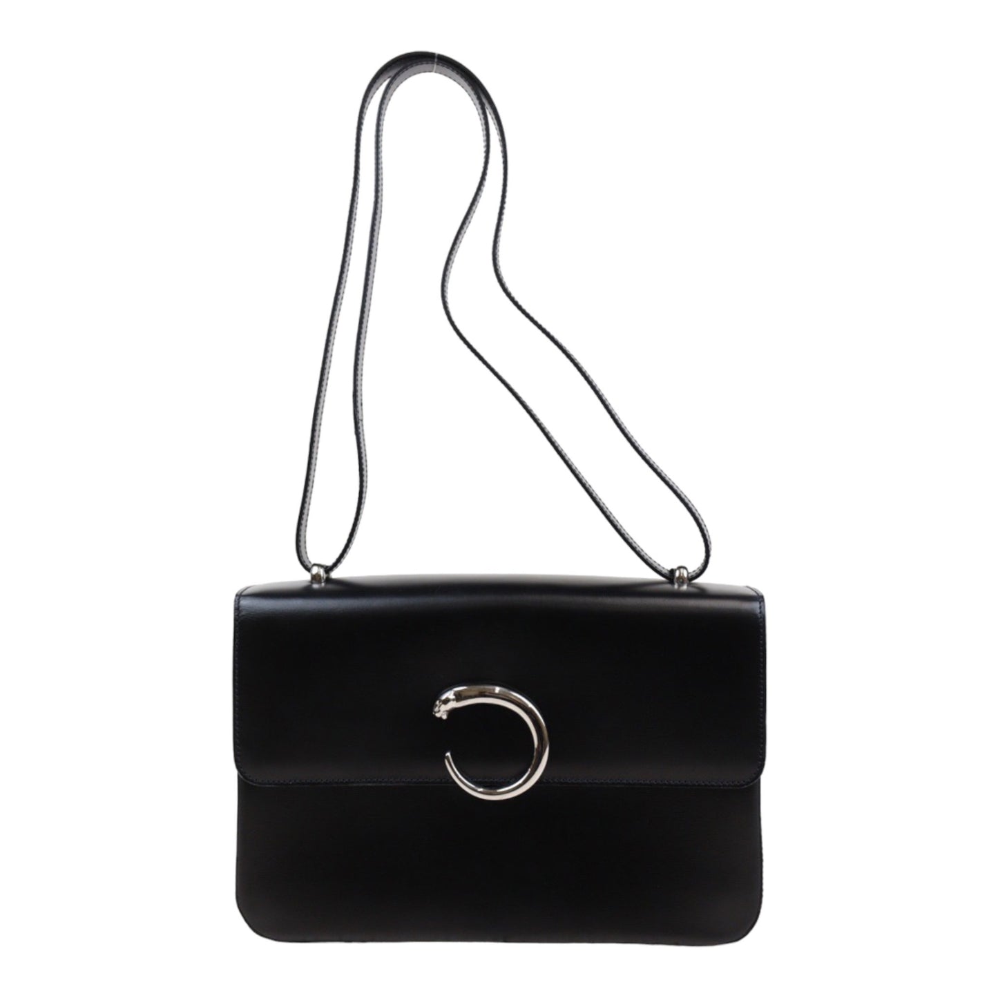 Rank A ｜ Cartier Vintage Box Leather Shoulder Bag｜Q24030743