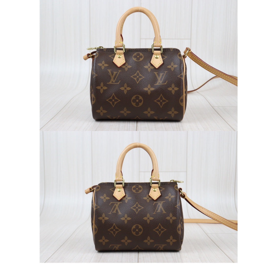 Rank A ｜LV Monogram Nano Speedy  Shoulder Bag｜23121904