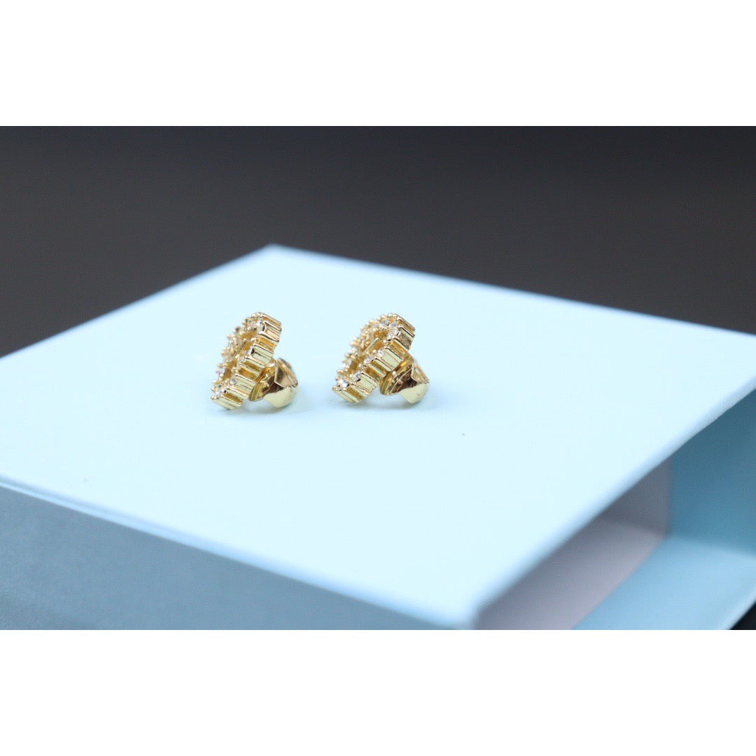 Rank A ｜ Dior CD Earring Gold Plated｜24072510