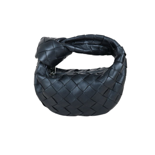 Include Entrupy Certificate of Authenticity｜Very Good ( Rank A)｜ Bottega Veneta Lamb Skin Mini Jodie Hand Bag Black｜S26051702