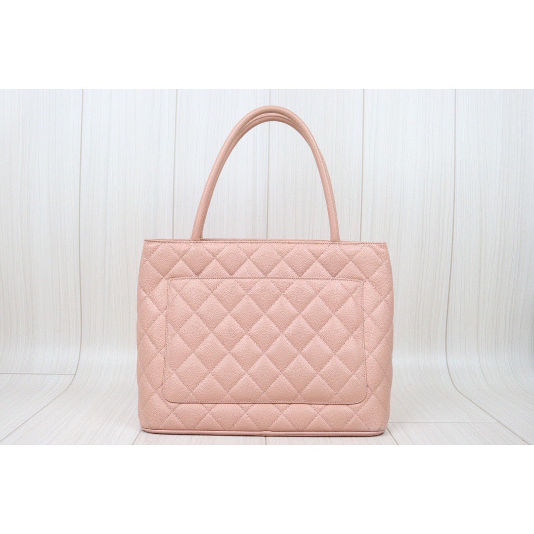 Rank A｜ CHANEL Caviar Skin Leather Calf Leather Tote Bag Pink Made In 2000～2002Year｜24042909