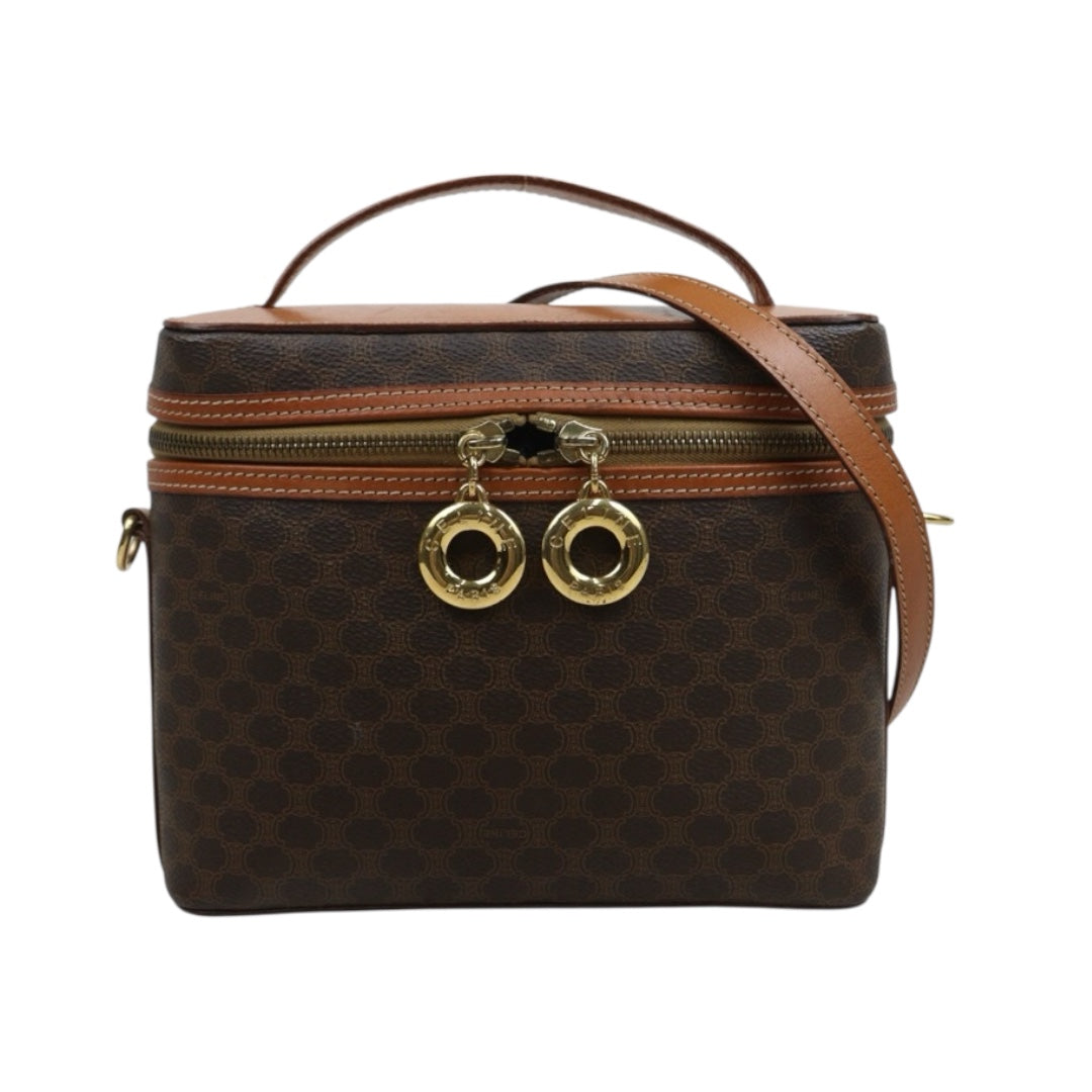 Good ( Rank AB)｜ CELINE Macadam Vanity Handbag With Shoulderstrap｜25100609