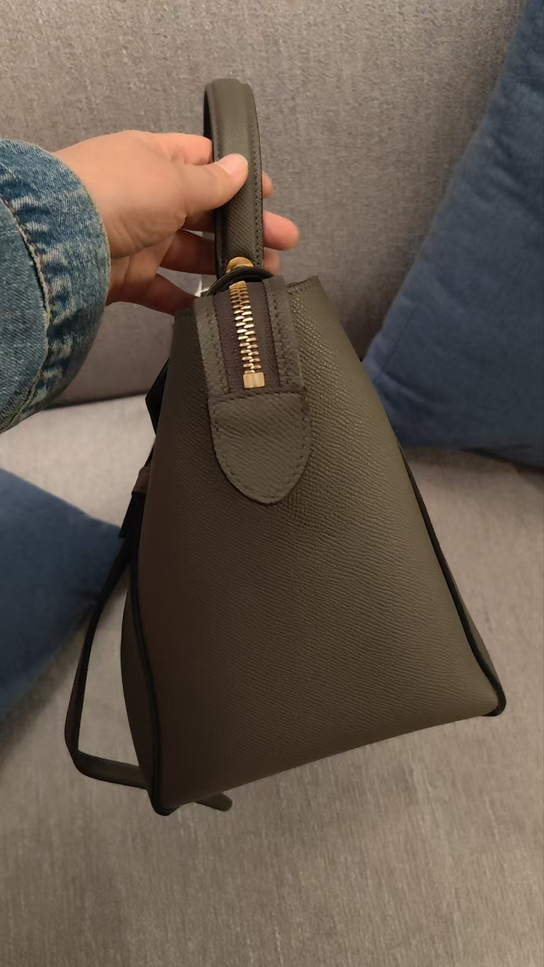 Very Good ( Rank A)｜CELINE Leather Calf Belt Micro Handbag Shoulder Bag