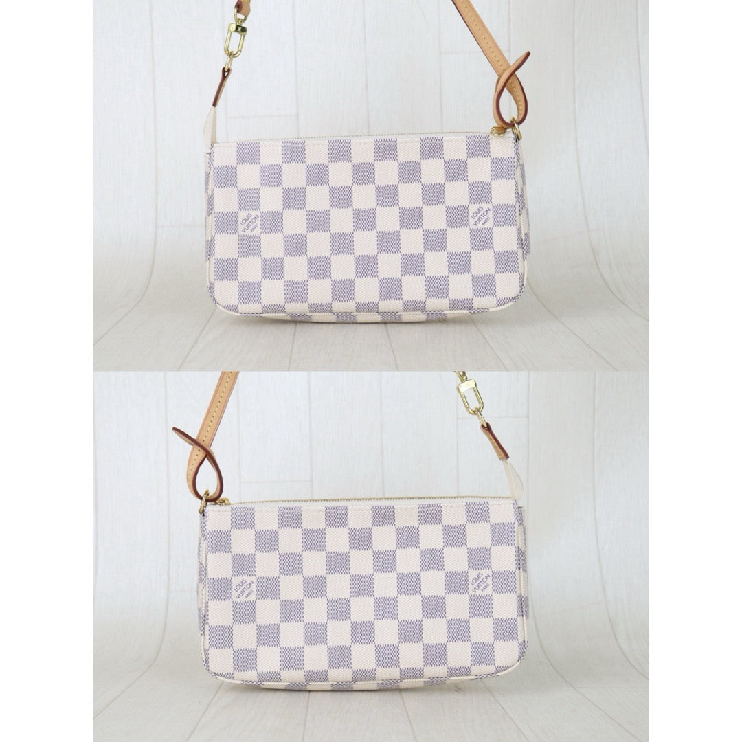 Include Entrupy Certificate of Authenticity｜Very Good ( Rank A)｜Louis Vuitton Azul Pochette Accessoires IC Chips Model｜S26072521