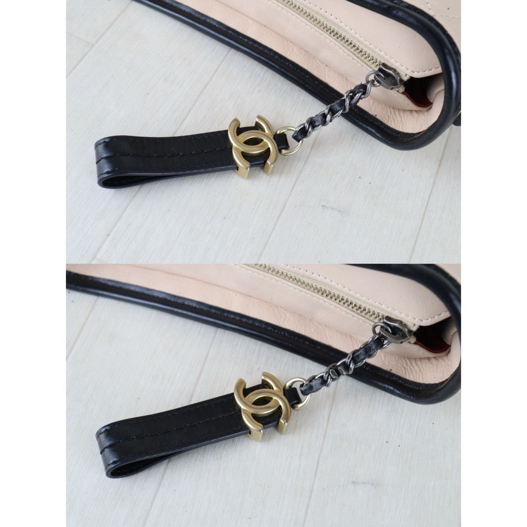 Include Entrupy Certificate of Authenticity｜Good ( Rank AB) ｜CHANEL Gabrielle Aged Calfskin Small Hobo Bag Shoulder Bag Made in 2018-2019 Year｜S26080108