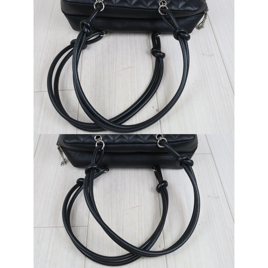 Very Good ( Rank A)｜ CHANEL Cambon Line Bowling Bag Black Made In 2006～2008 Year｜25100705