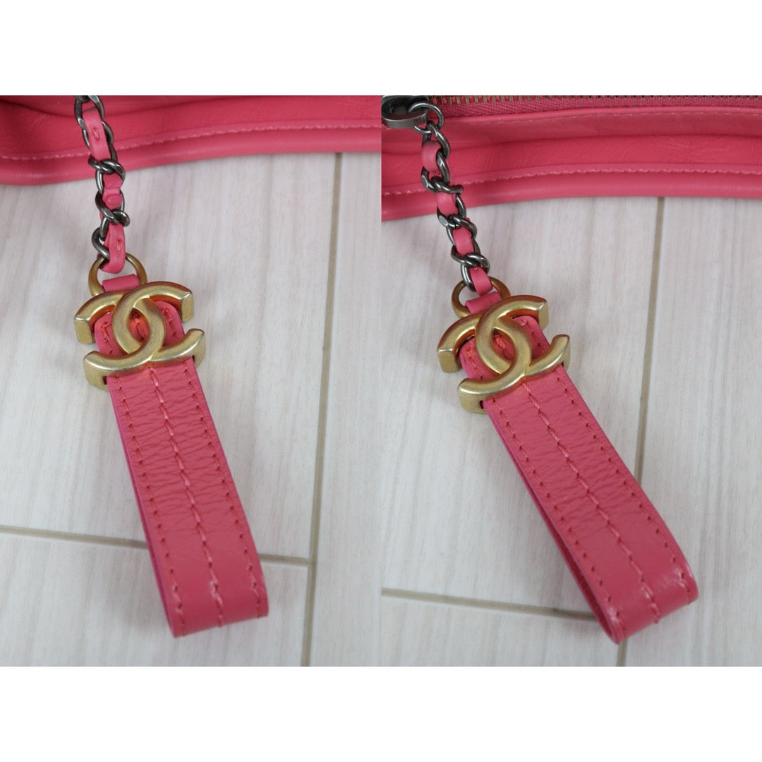 Include Entrupy Certificate of Authenticity｜Very Good ( Rank A) ｜ CHANEL Calf skin Gabrielle Small Shoulder Bag Pink Made In 2020Year｜S26033103