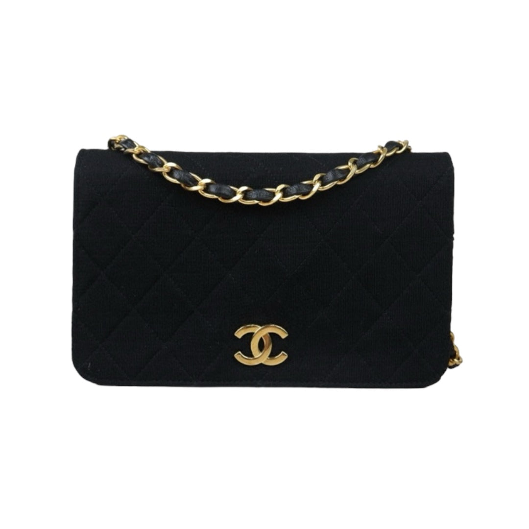 Good ( Rank AB)｜ CHANEL Canvas Single Flap 19 Shoulder Bag Black Made In 1986-1988Year｜ 24072405