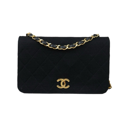 Rank AB｜ CHANEL Canvas Single Flap 19 Shoulder Bag Black Made In 1986-1988Year｜ 24072405