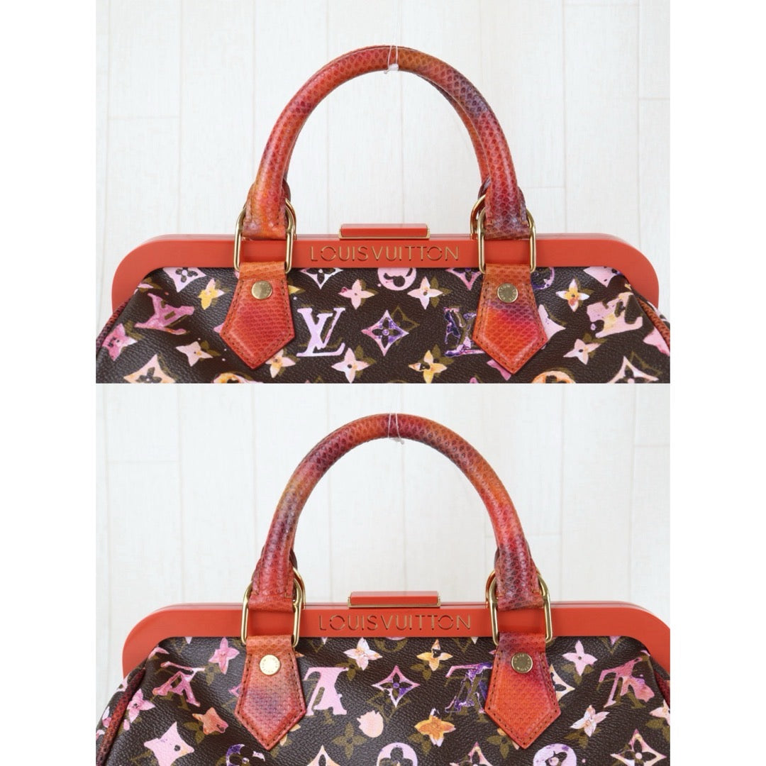 Include Entrupy Certificate of Authenticity｜Excellent（Rank SA）｜ Louis Vuitton Richard Prince Monogram Watercolor Papillon Frame Top Handle Bag｜S26081801