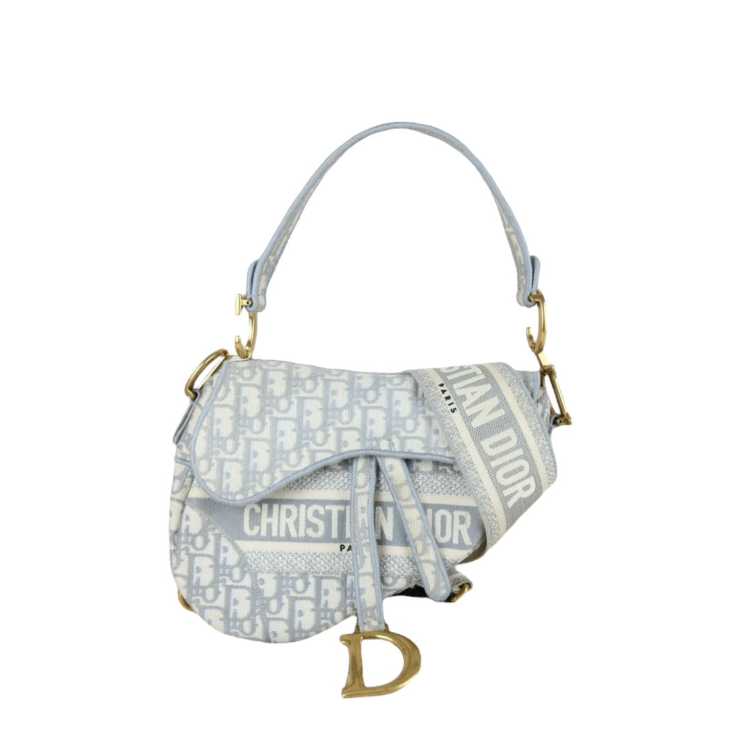 Good ( Rank AB)｜Dior Trotter Saddle Obique Gray Shoulder Bag Medium｜S25110301