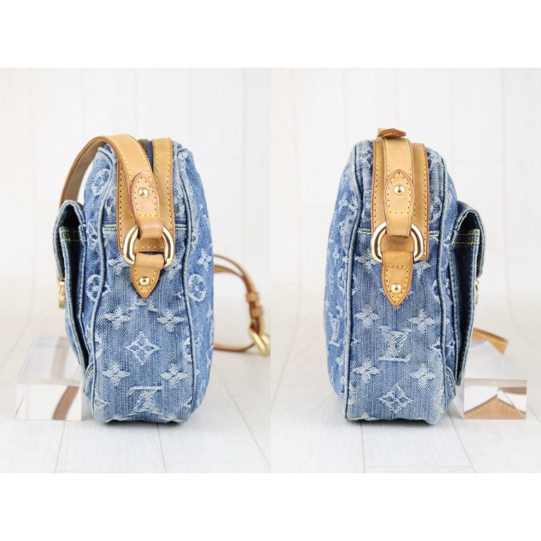 Good ( Rank AB) ｜LV Monogram Denim Blue Camera Bag Shoulder Bag｜H25022407