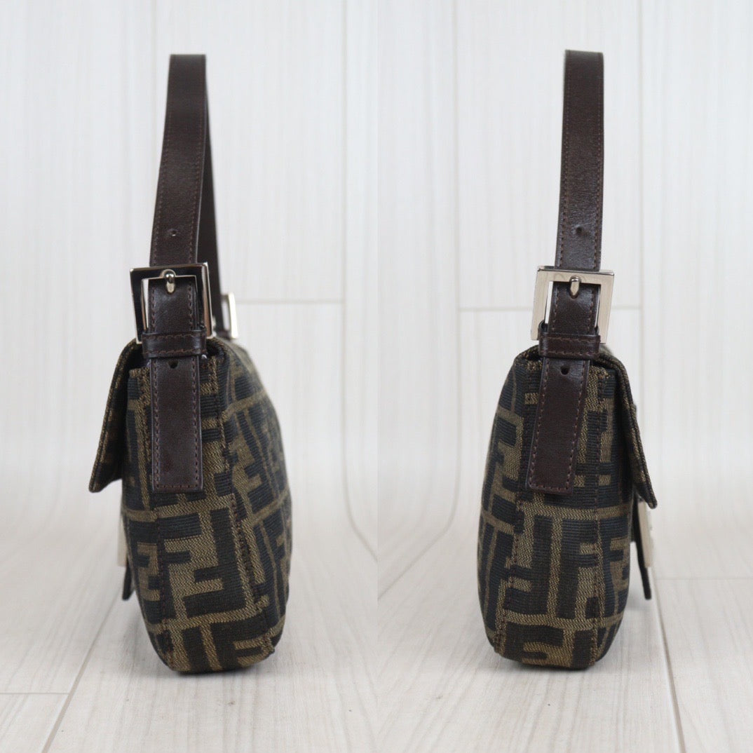 Rank A｜ FENDI Zucca Mamma Baguette Shoulder Bag ｜23092805