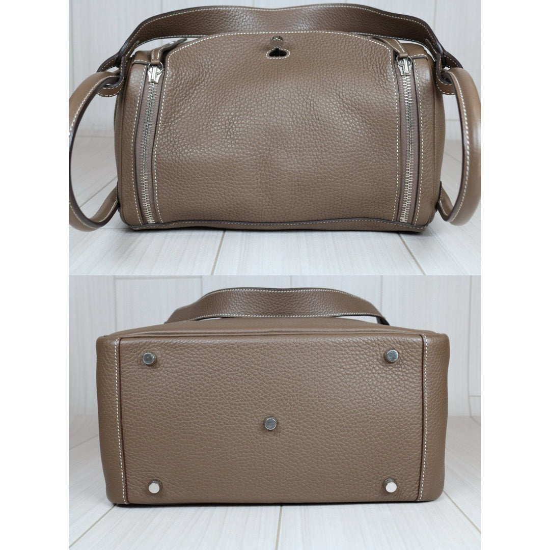 Very Good ( Rank A)｜ Hermes Lindy 30 TC Leather Silver Hardware Shoulder Bag X stamp  ｜S24072105