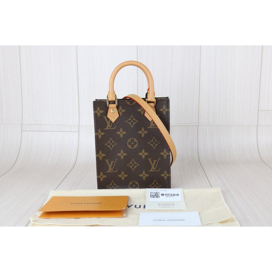 Very Good ( Rank A)｜ LV Monogram Petit Sac Plat MINI Tote Bag Shoulder Bag｜X25091401