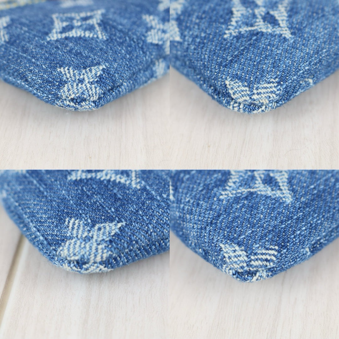 Very Good ( Rank A)｜LV Monogram Denim Pochette Cre｜X25082805