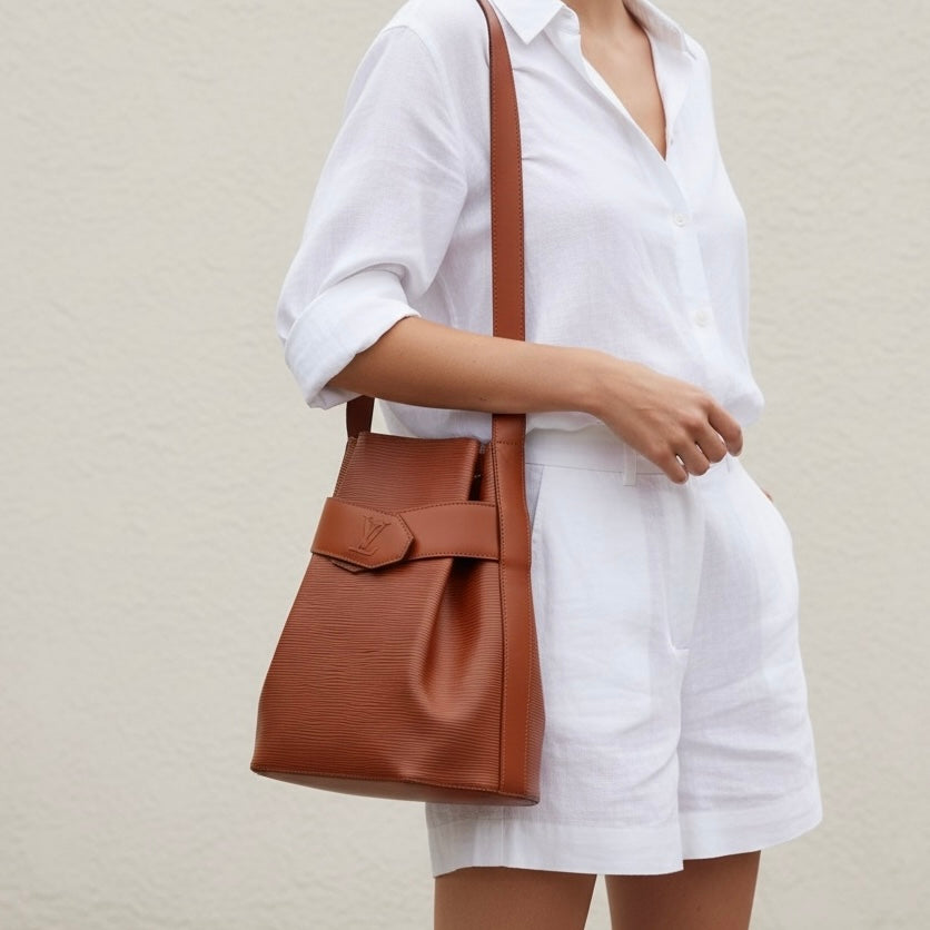 Include Entrupy Certificate of Authenticity｜Very Good ( Rank A)｜ Louis Vuitton Epi Sack de Paul Shoulder Bag Caramel｜26060801