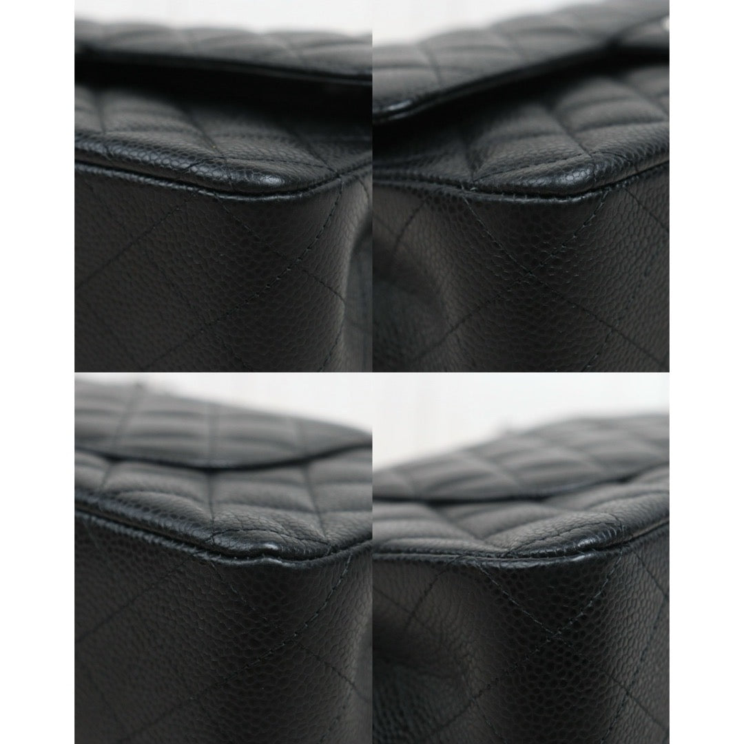 Include Entrupy Certificate of Authenticity｜Very Good ( Rank A)｜ CHANEL Caviar Skin Matrasse Chain Double Flap 25 Shoulder Bag Black Made In 2019-2020Year  ｜S26080607