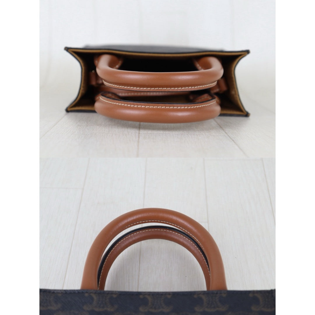 Very Good ( Rank A)｜ CELINE Macadam MINI Tote Bag Shoulder Bag ｜H26013002