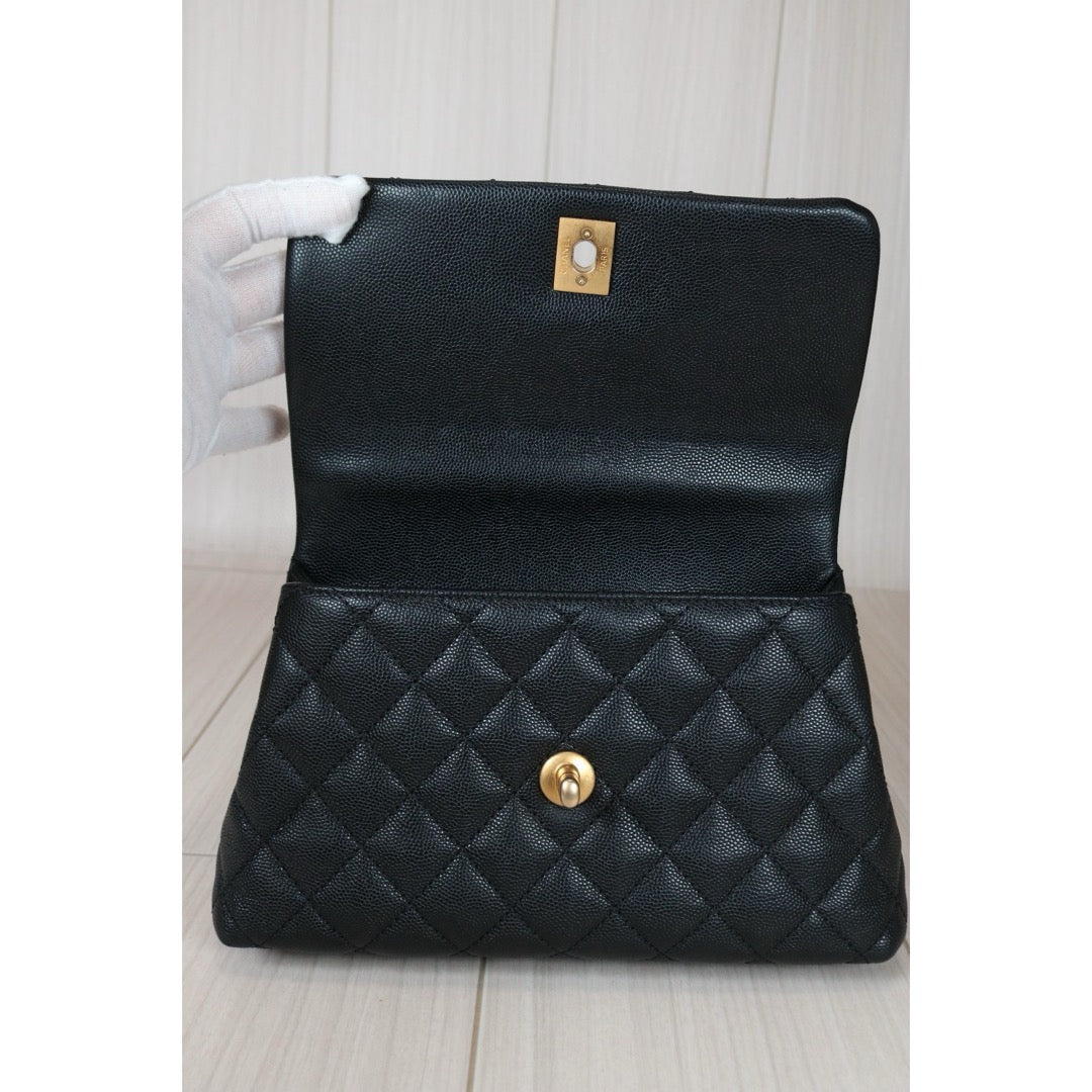 Very Good ( Rank A)｜CHANEL Caviar Skin COCO Hand bag Small Black  Made In 2018Year｜S24073001