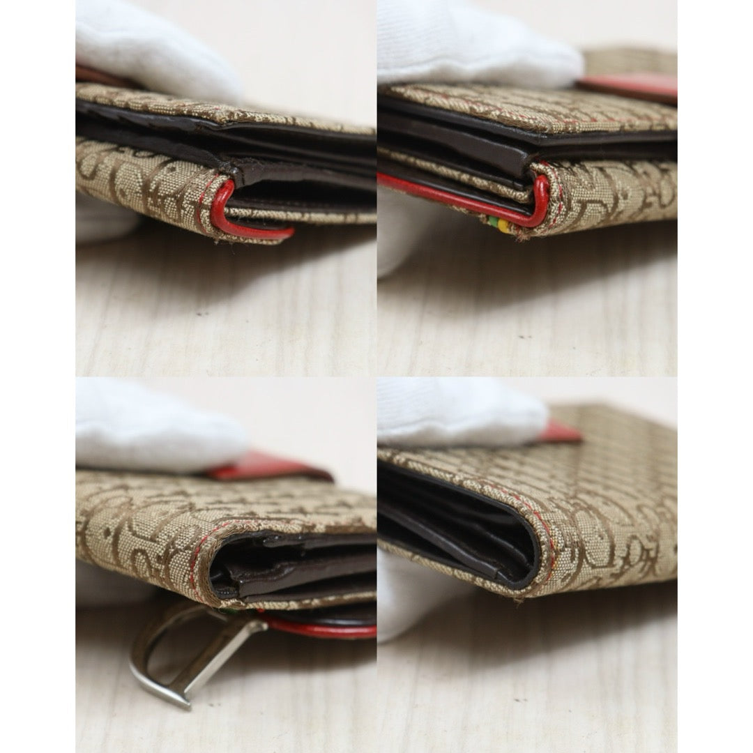 Include Entrupy Certificate of Authenticity｜Very Good ( Rank A)｜Dior Trotter Rasta Saddle Wallet ｜26101407
