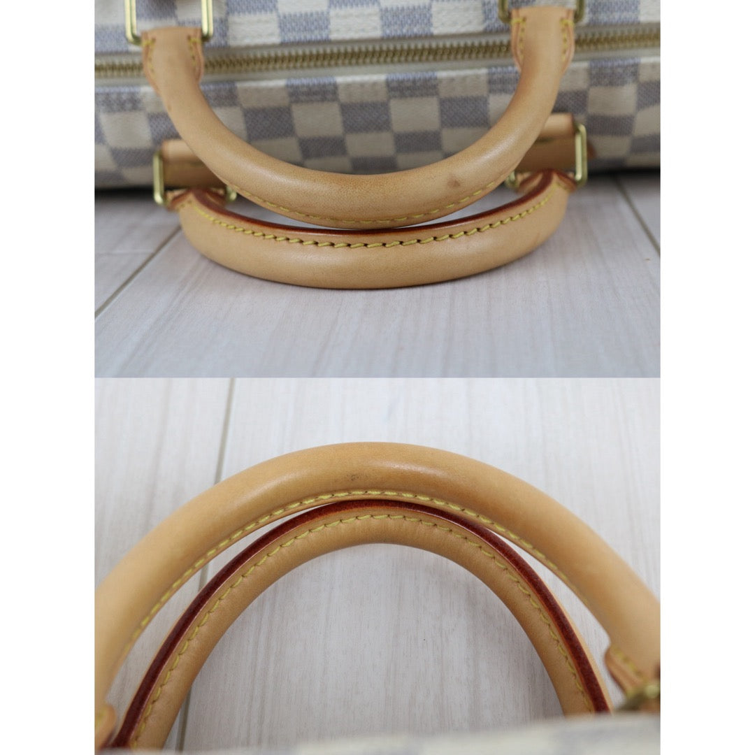 Include Entrupy Certificate of Authenticity｜Good ( Rank AB)｜ Louis Vuitton Azul Speedy 35 Hand Bag  ｜X26061802
