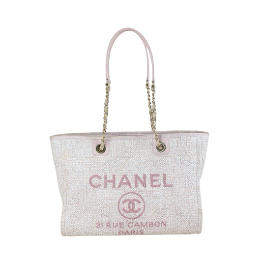 Good ( Rank AB)｜ CHANEL Canvas Tote Bag Pink  Made In 2021-2022 Year｜B24111208