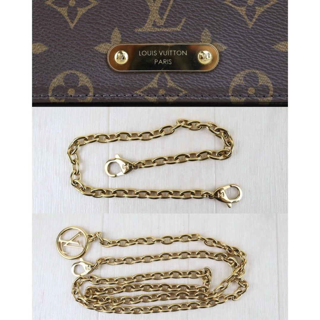 Include Entrupy Certificate of Authenticity｜Very Good ( Rank A)｜ Louis Vuitton Monogram  Lily Flap WOC Chain Shoulder Bag IC Chips Model｜S26062212