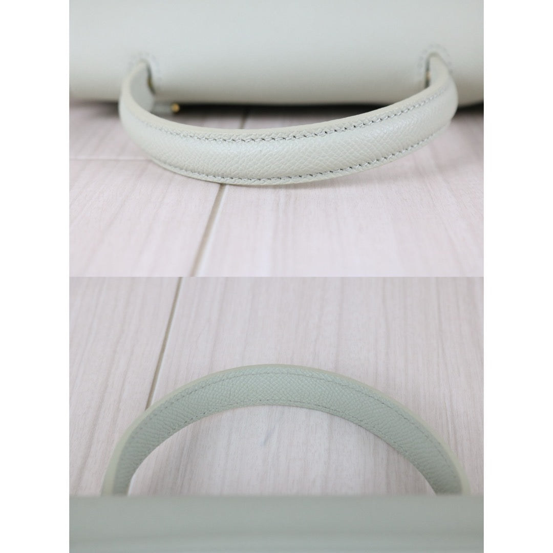 Very Good ( Rank A)｜CELINE  Calf Leather Belt Nano Handbag Shoulder Bag Sage Green｜X25091404